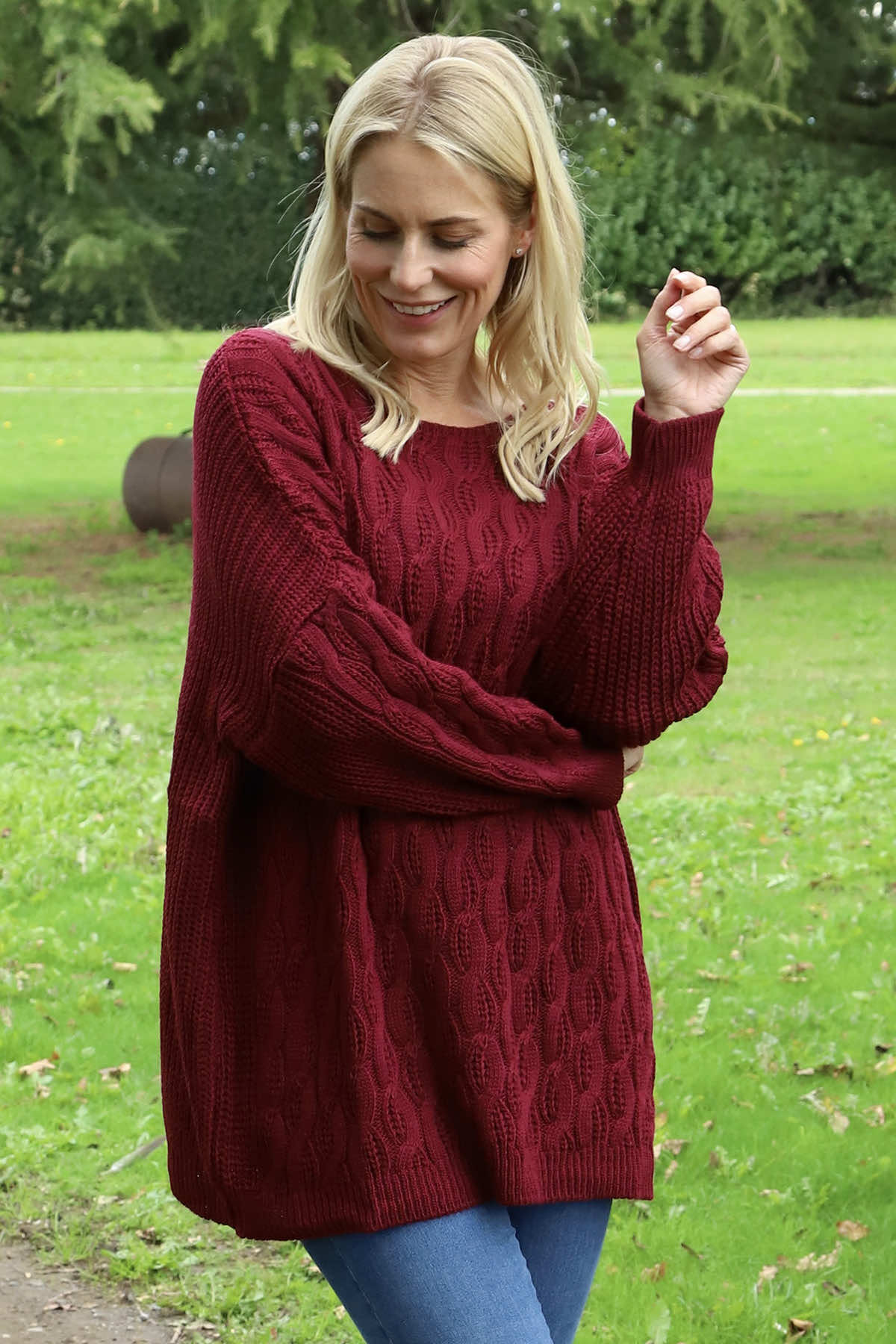 Tamsin Knitted Jumper Wine