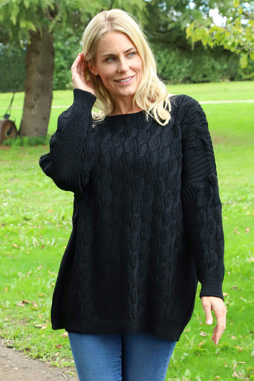 Tamsin Knitted Jumper Black - Image 3