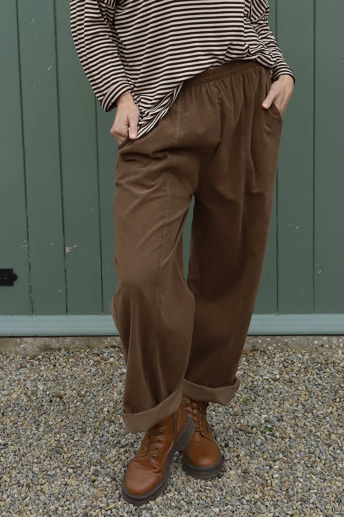 Poppy Needlecord Trousers Nutmeg