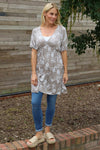 Janice Print Tunic Mocha