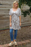 Janice Print Tunic Mocha