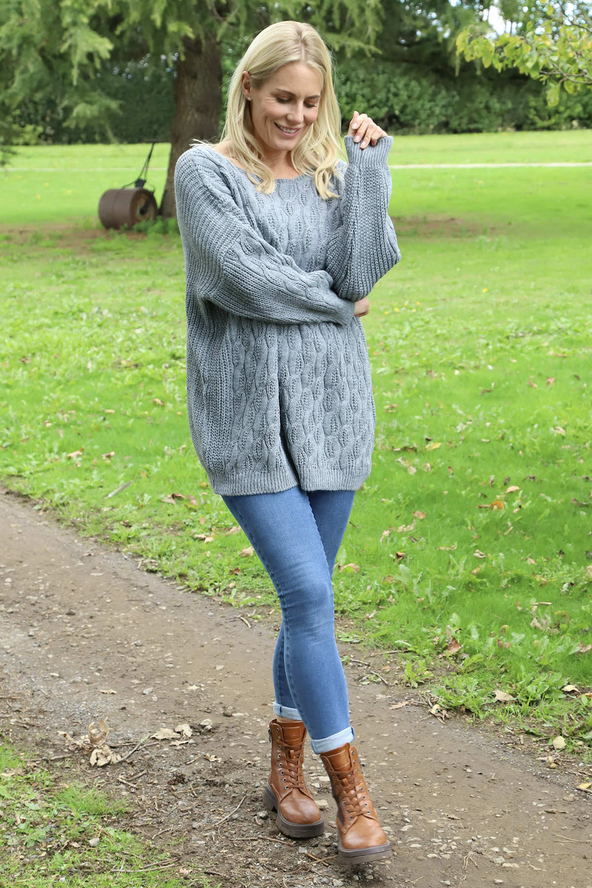 Tamsin Knitted Jumper Mid Grey