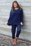 Ferne Pocket Knitted Jumper Navy