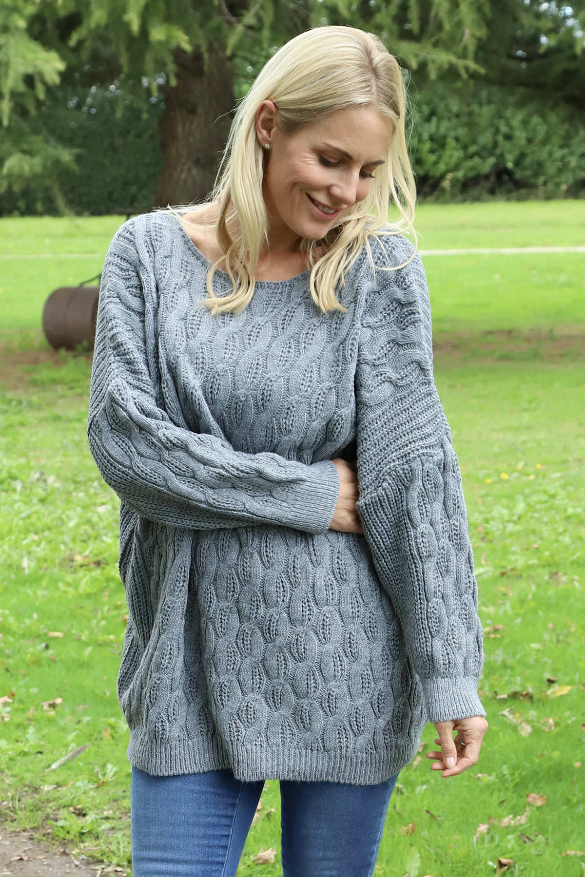 Tamsin Knitted Jumper Mid Grey