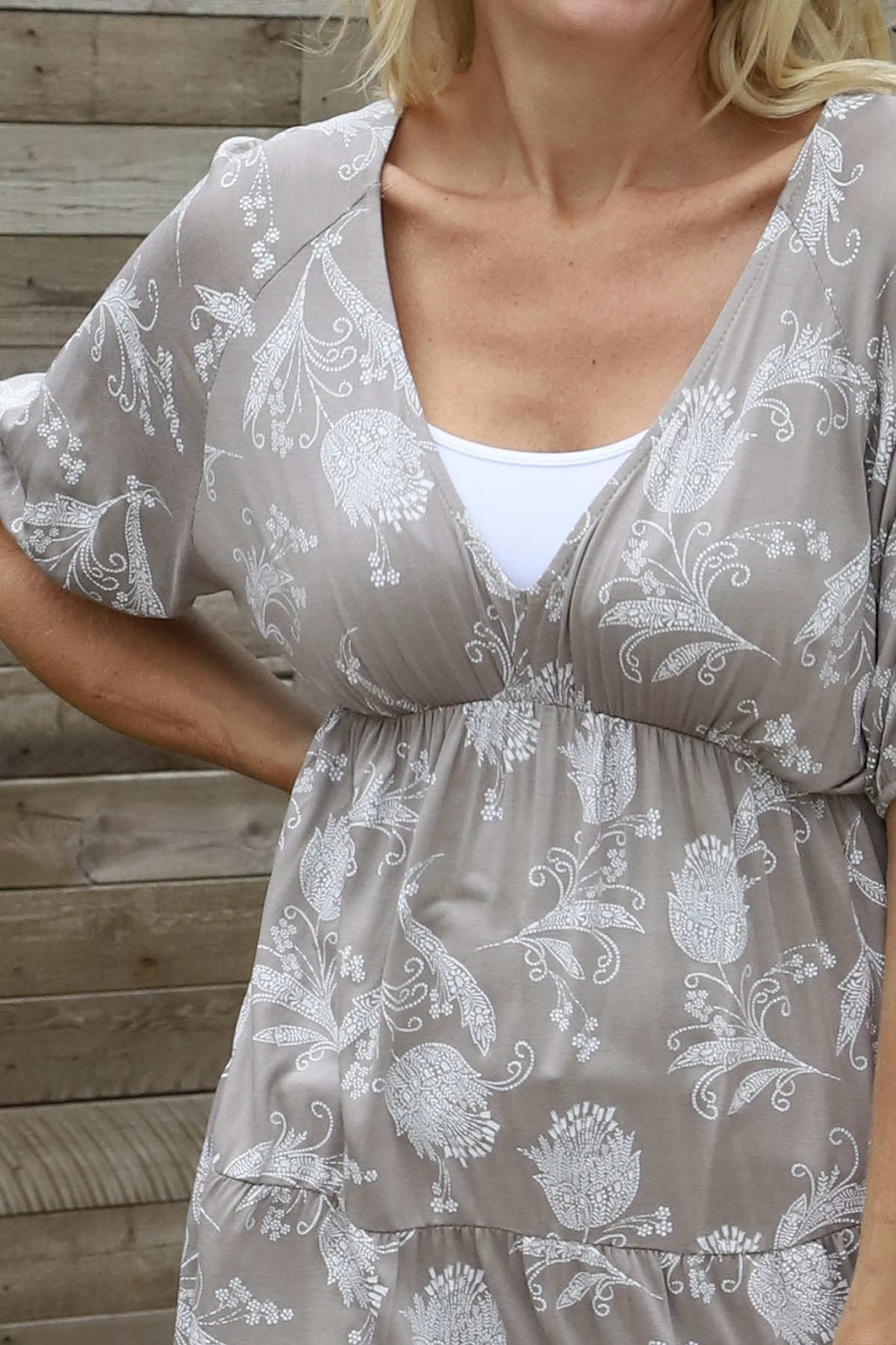 Janice Print Tunic Mocha