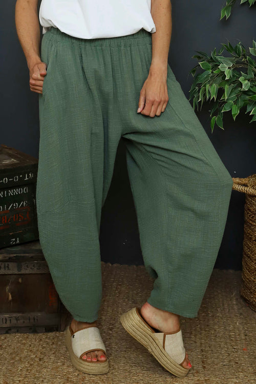 Ratana Cotton Trousers Khaki - Image 2