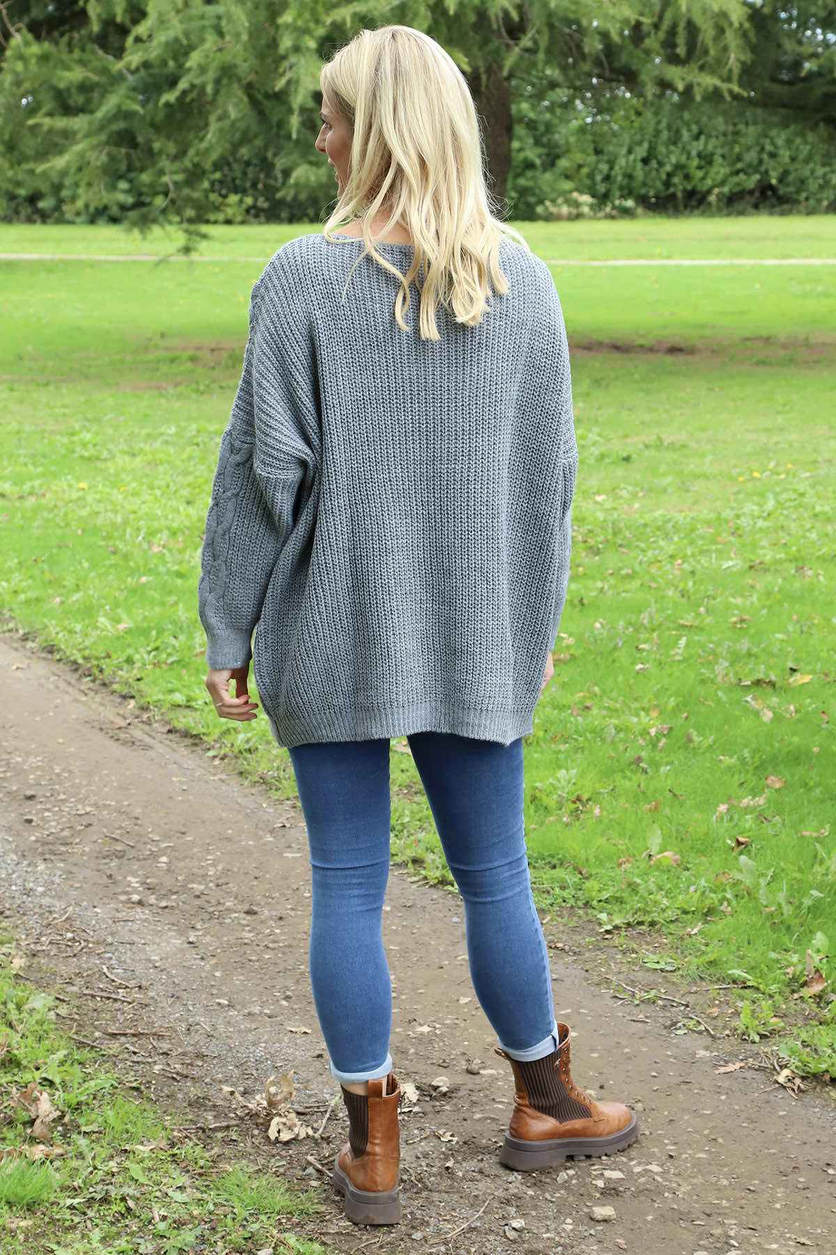Tamsin Knitted Jumper Mid Grey
