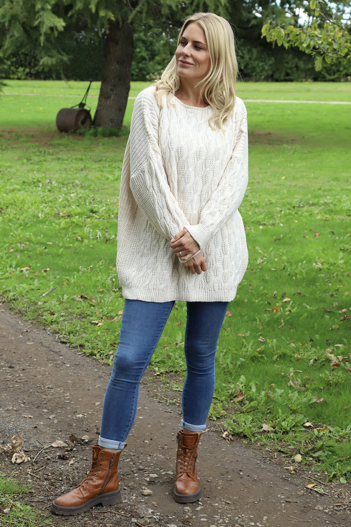 Tamsin Knitted Jumper Stone