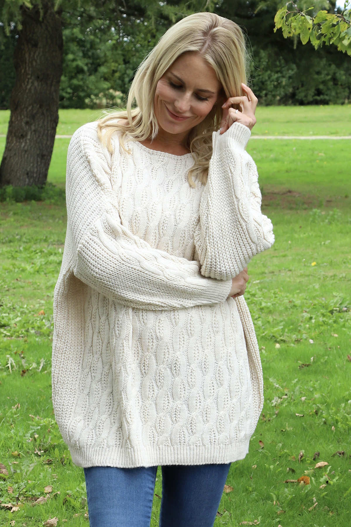 Tamsin Knitted Jumper Stone