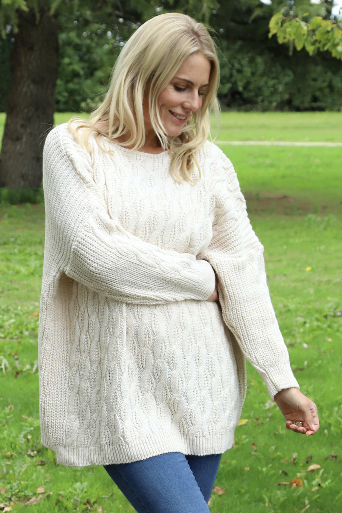 Tamsin Knitted Jumper Stone
