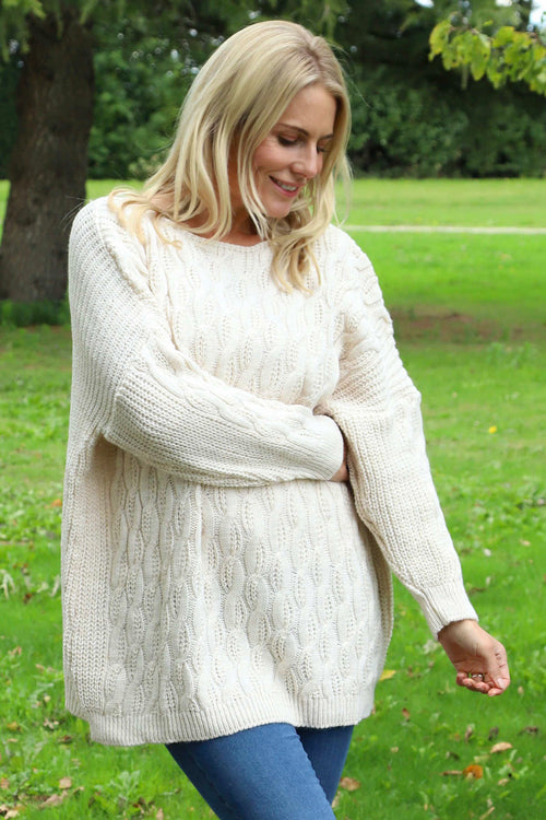 Tamsin Knitted Jumper Stone - Image 3