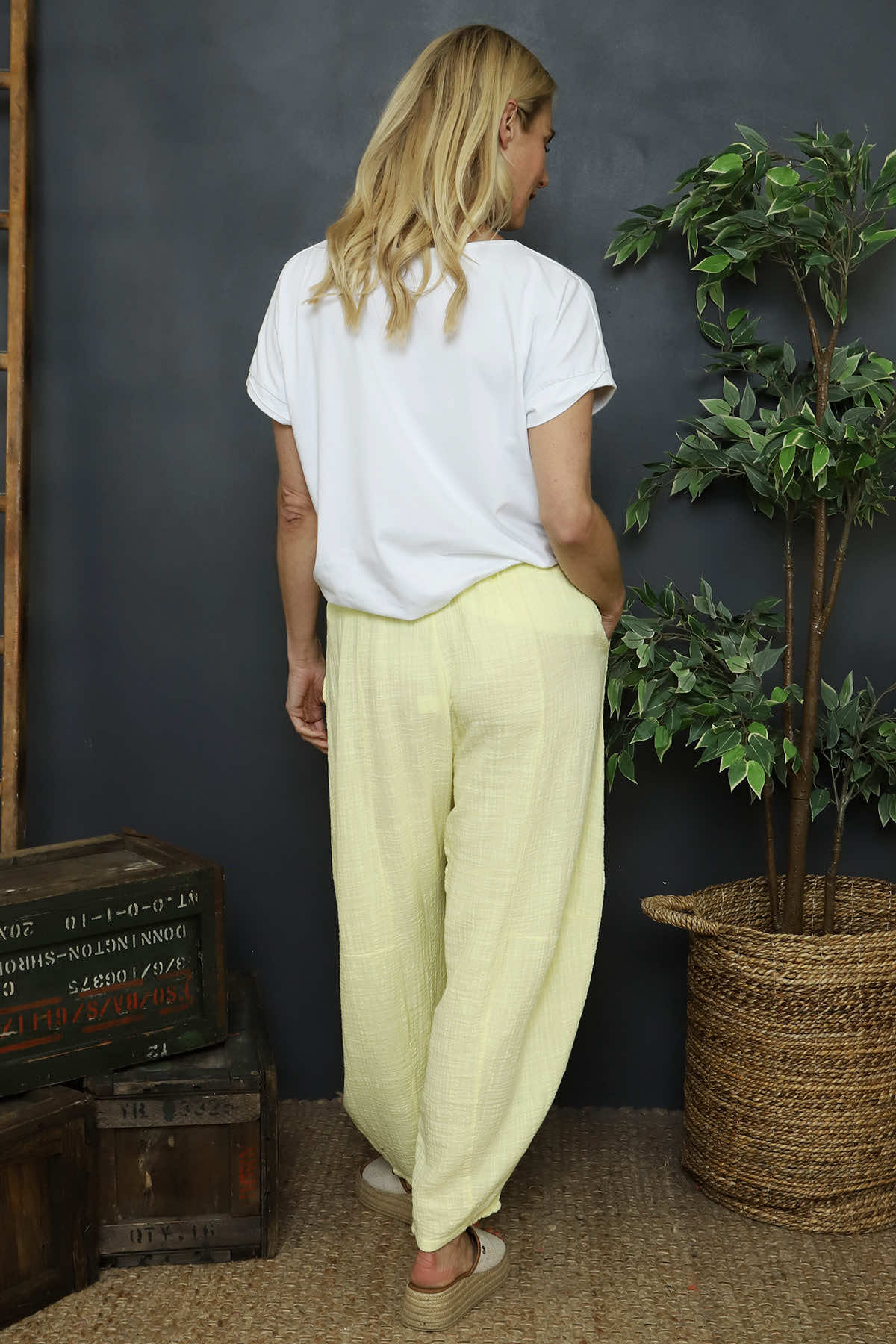 Ratana Cotton Trousers Yellow