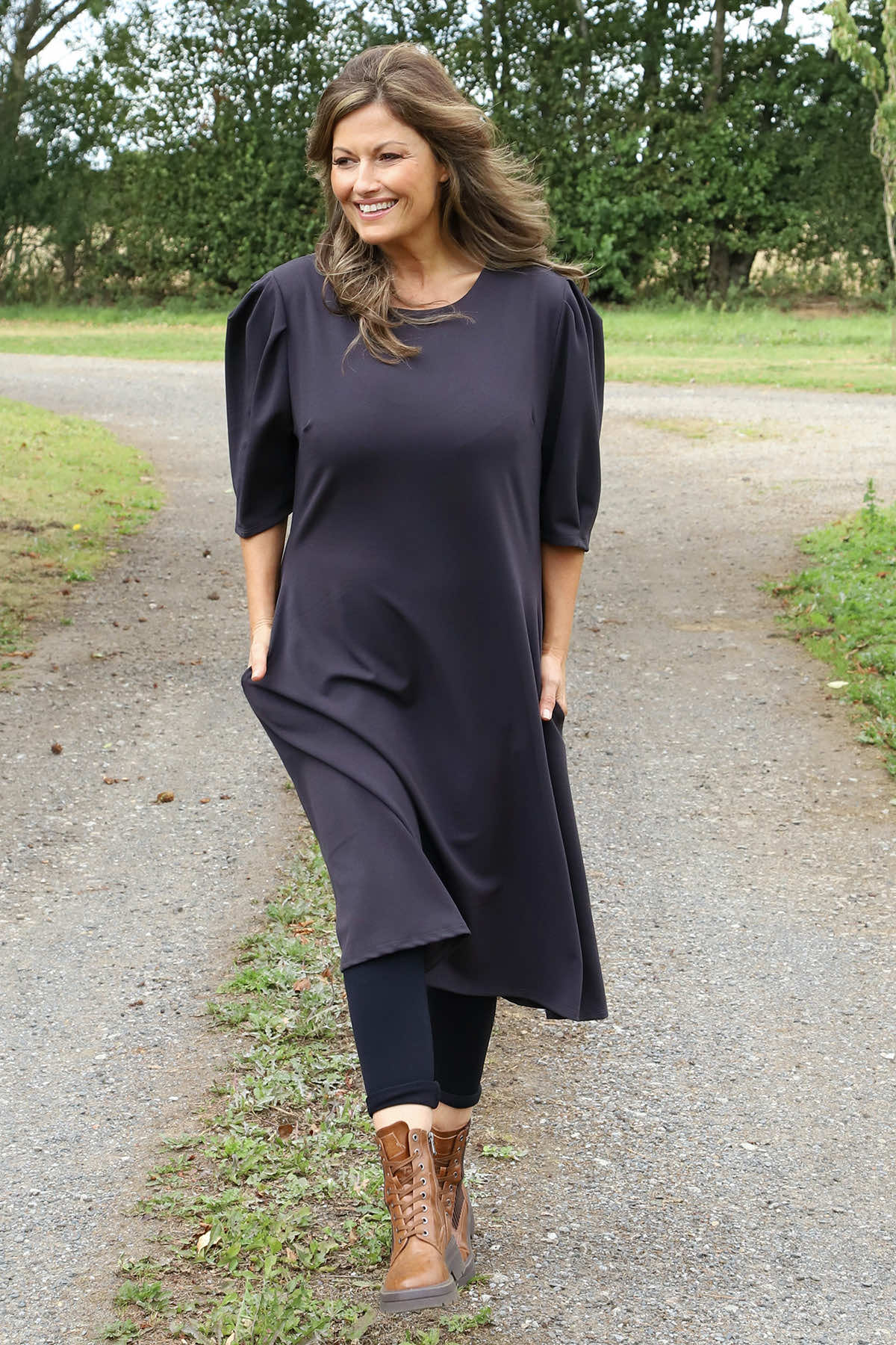 Florentina Dress Charcoal