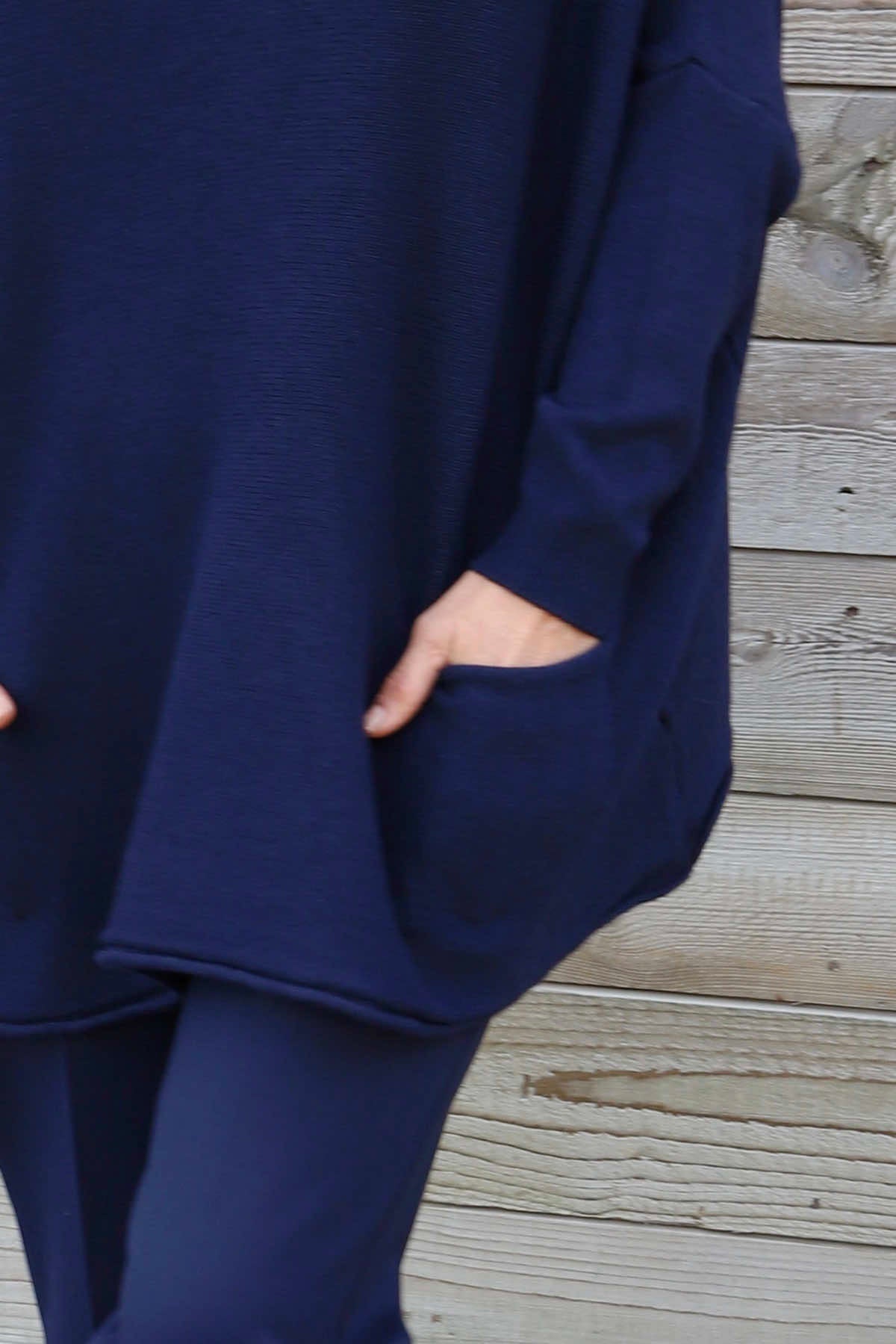 Ferne Pocket Knitted Jumper Navy