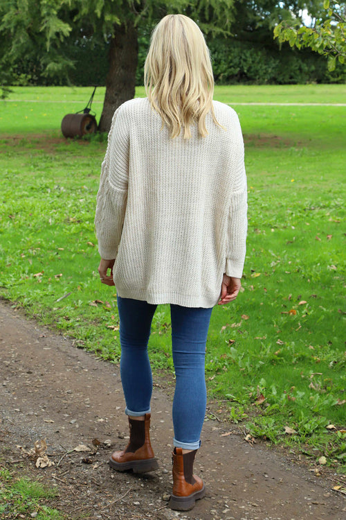 Tamsin Knitted Jumper Stone - Image 4