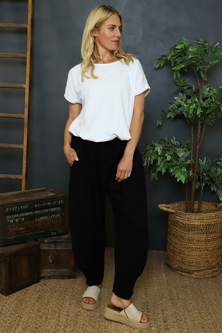 Ratana Cotton Trousers Black