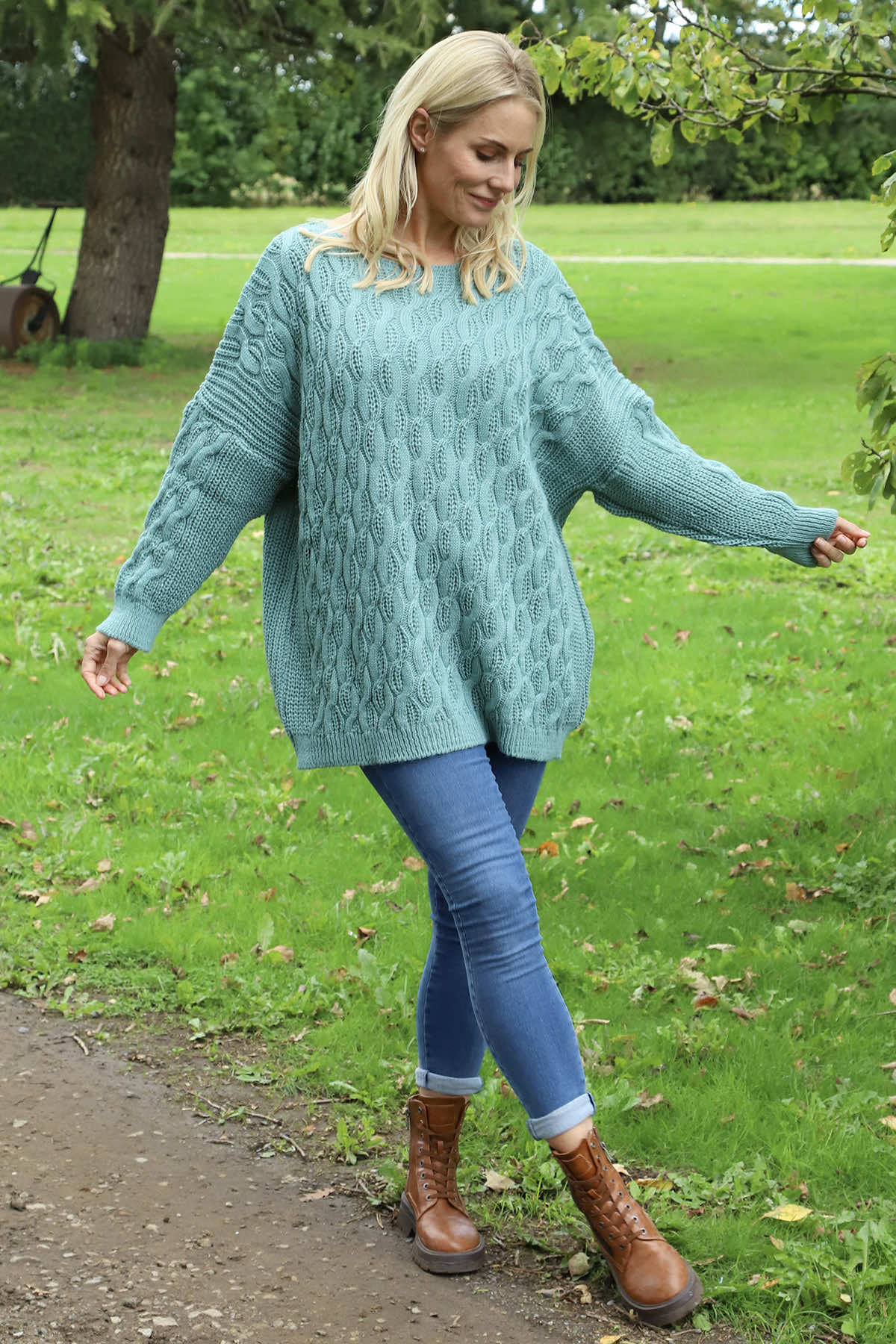 Tamsin Knitted Jumper Sage Green