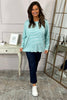 Frances Stripe Sweat Top Aqua