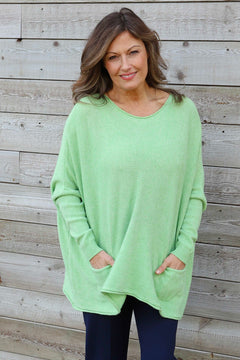 Ferne Pocket Knitted Jumper Green