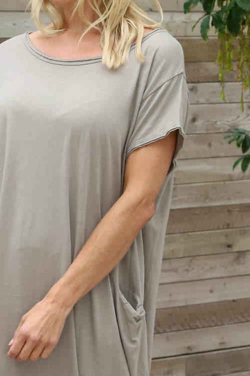 Clara Cotton Dress Mocha - Image 3