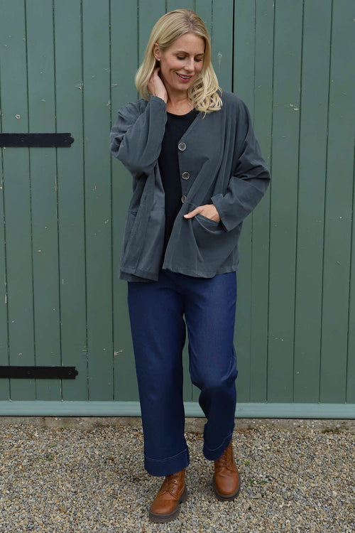 Kristen Needlecord Jacket Mid Grey - Image 3