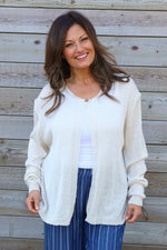 Leandra Knit Cardigan Stone Stone - Leandra Knit Cardigan Stone