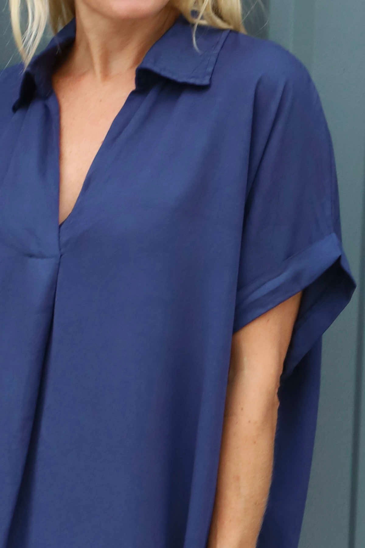 Chappell V-Neck Dress Navy