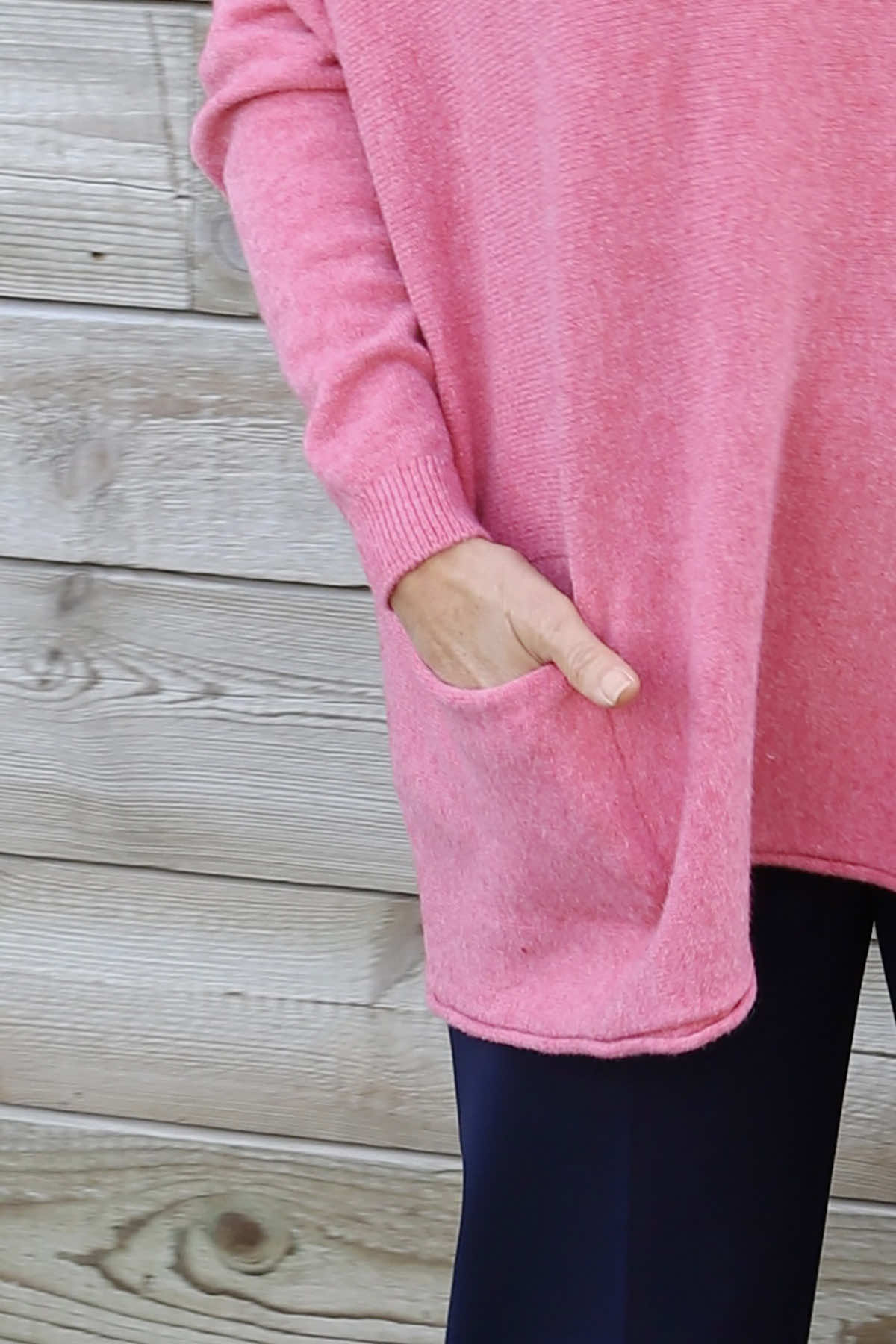 Ferne Pocket Knitted Jumper Pink