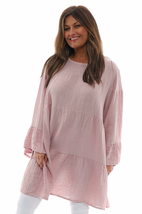 Cleeve Tiered Cotton Tunic Pink
