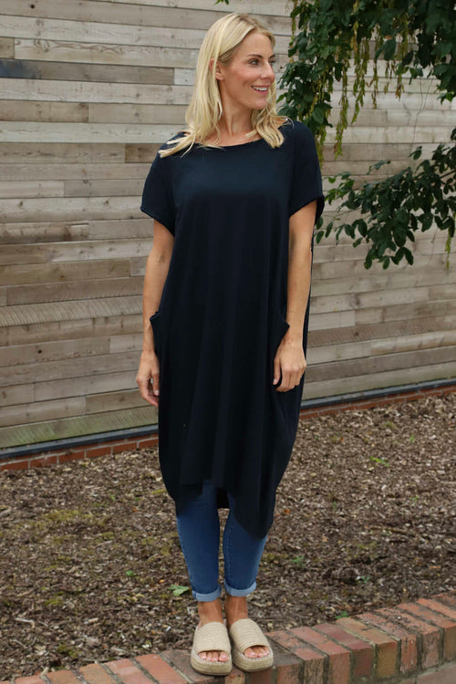 Clara Cotton Dress Black - Image 1