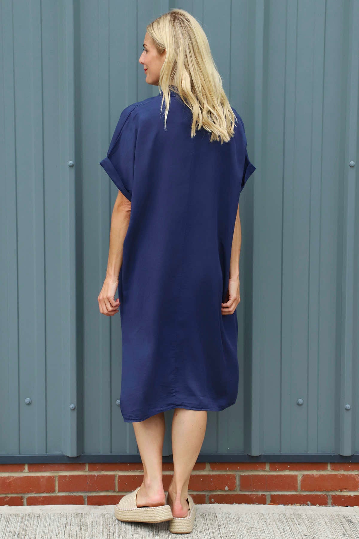 Chappell V-Neck Dress Navy