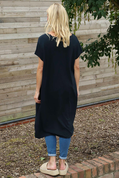 Clara Cotton Dress Black - Image 4