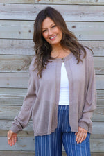 Leandra Knit Cardigan Mocha Mocha - Leandra Knit Cardigan Mocha