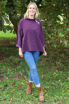 Bradley Needlecord Top Purple