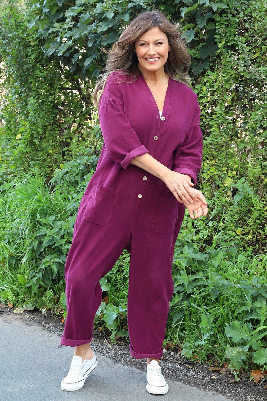 Paulton Needlecord Boilersuit Burgundy