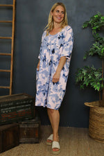 Howick Print Linen Dress Pink Pink - Howick Print Linen Dress Pink