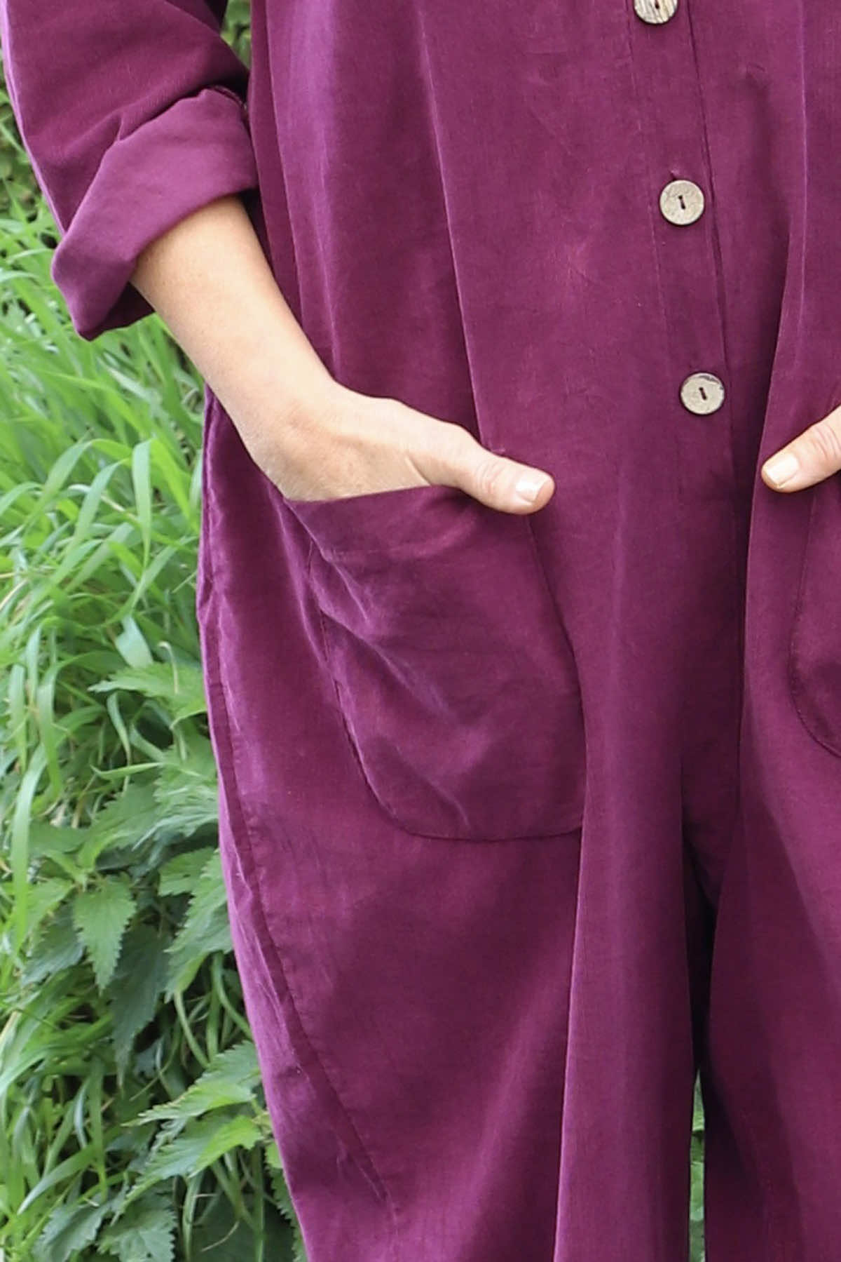 Paulton Needlecord Boilersuit Burgundy