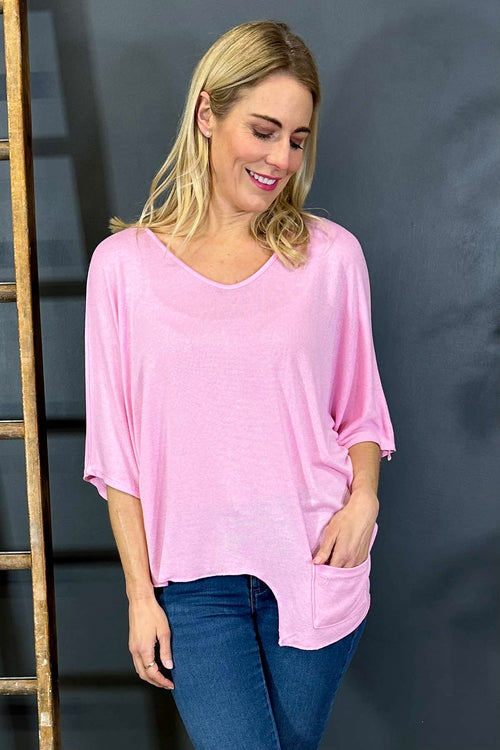Kenzia Dip Side Top Pink - Image 3