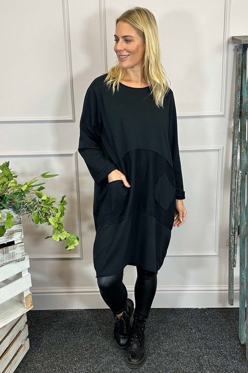 Rizo Snood Cotton Dress Black - Image 2