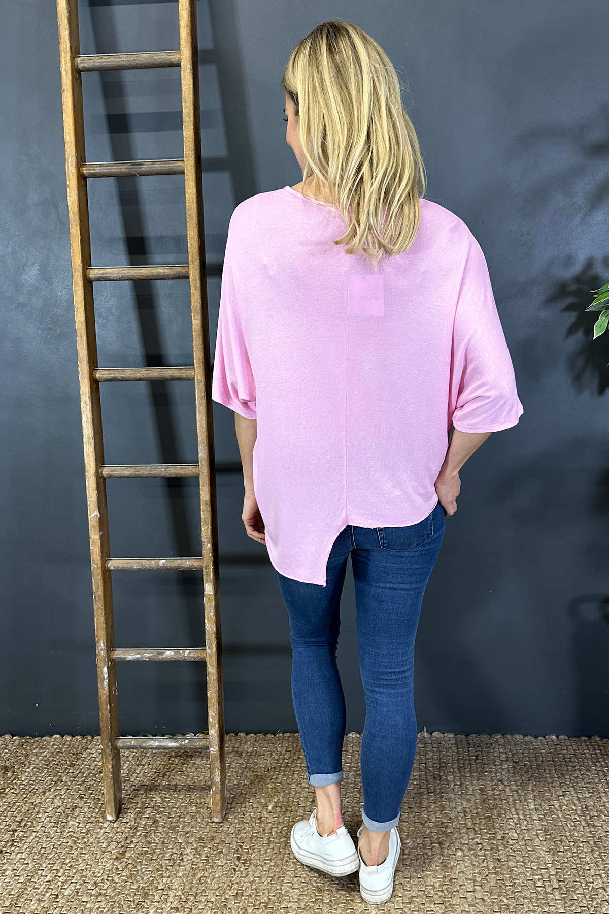Kenzia Dip Side Top Pink