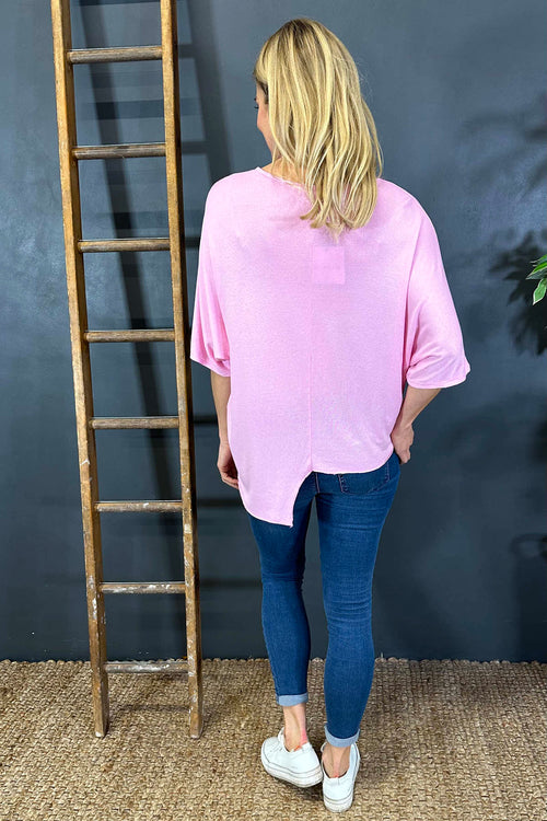 Kenzia Dip Side Top Pink - Image 4