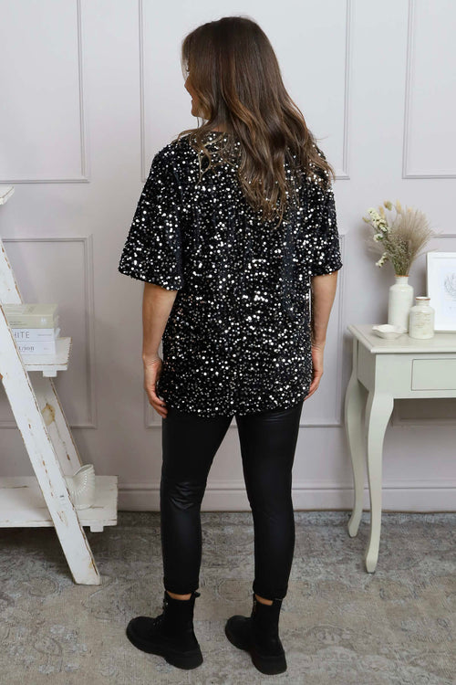 Kaylina Sequin Top Black - Image 4