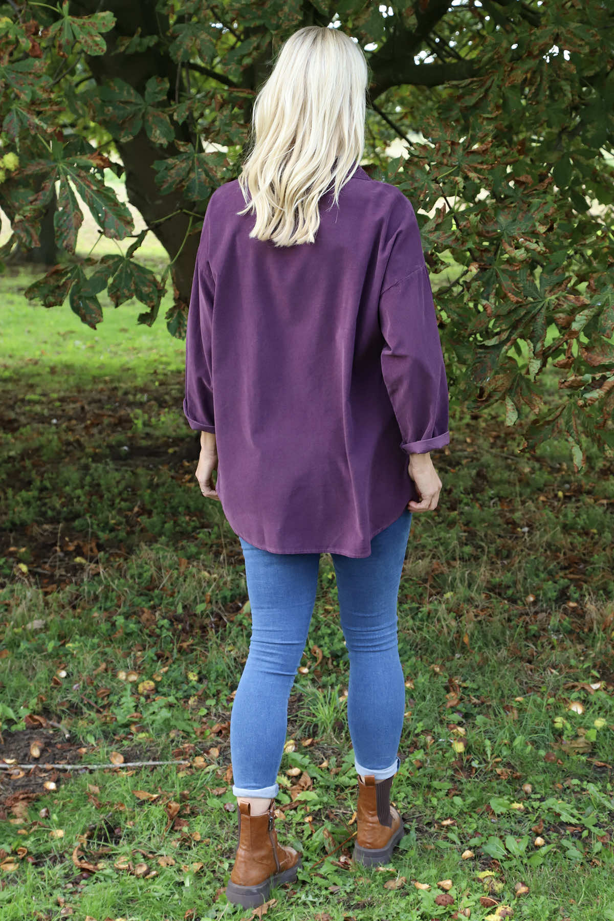 Bradley Needlecord Top Purple