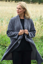 Dorothy Cord Waterfall Cardigan Mid Grey Mid Grey - Dorothy Cord Waterfall Cardigan Mid Grey