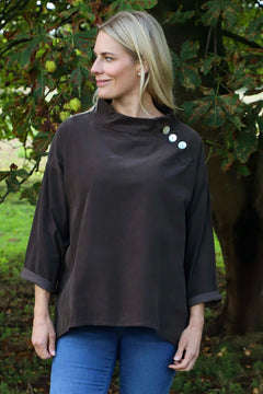 Bradley Needlecord Top Cocoa