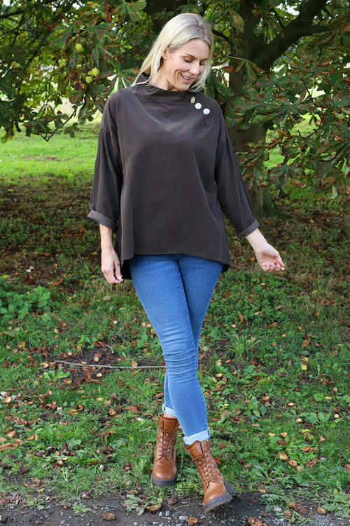 Bradley Needlecord Top Cocoa - Image 3