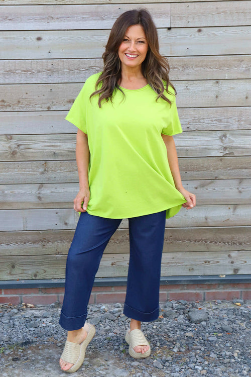 Steffani Cotton Top Lime - Image 1
