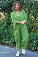 Paulton Needlecord Boilersuit Green Green - Paulton Needlecord Boilersuit Green