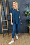 Genevieve Cotton Tee Navy
