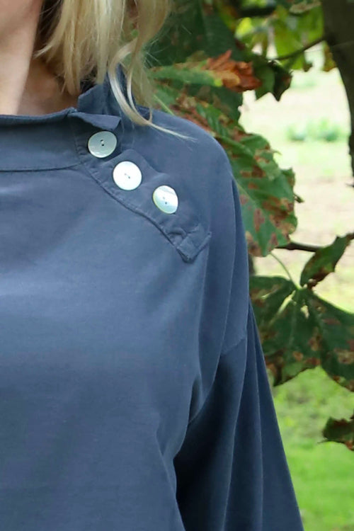 Bradley Needlecord Top Charcoal - Image 3